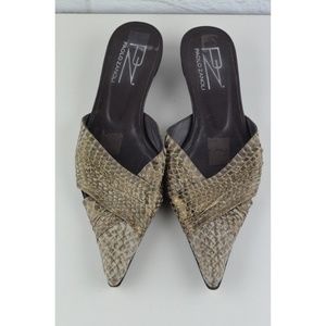 $10 Deal! Paolo Zanoli - Brown snakeskin sandals